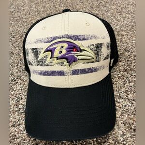 47 Brand Black and Cream Hat with Purple Logo